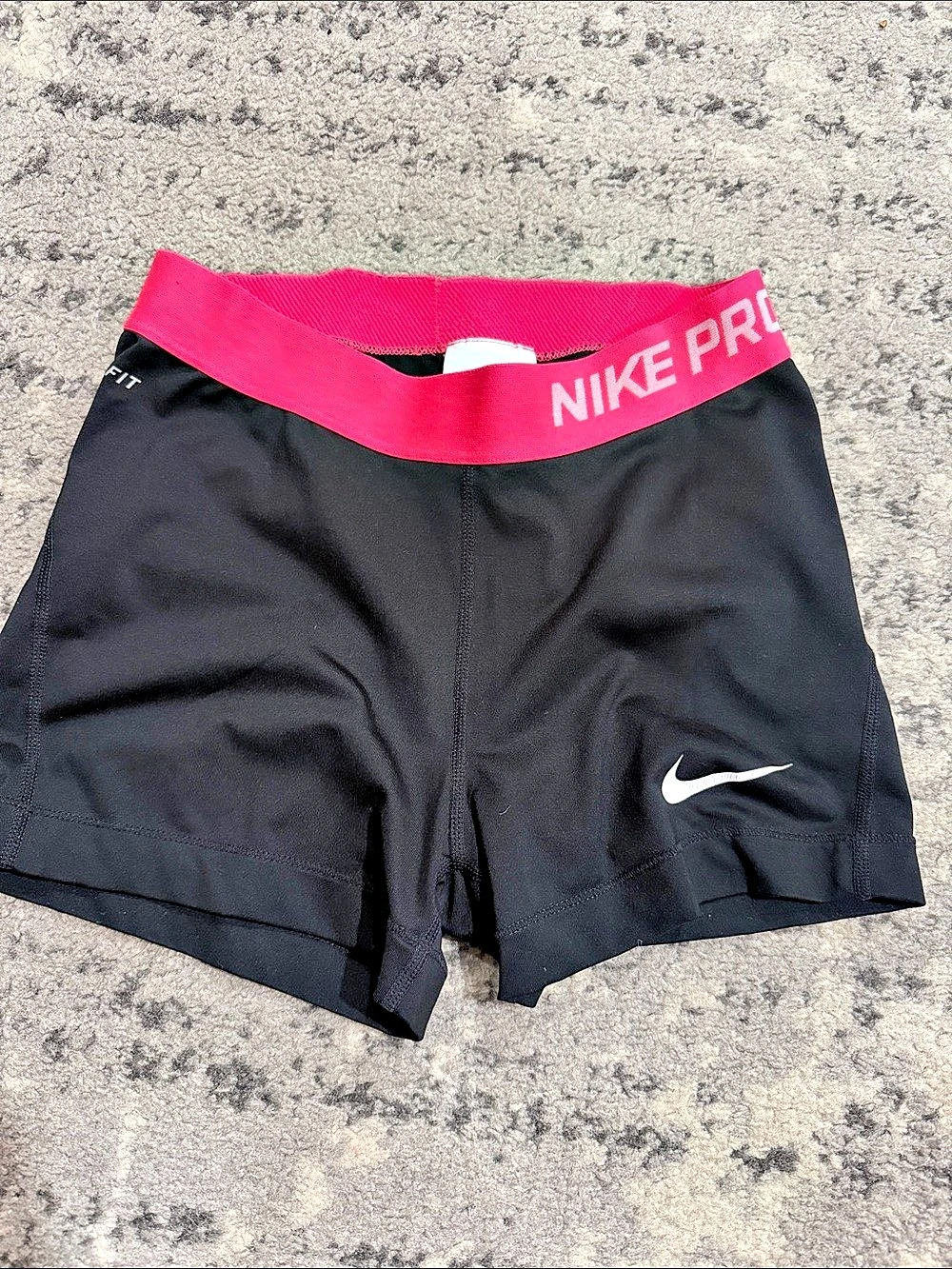 Nike Pro Hypercool Classic Shorts Black & Pink Girls Small